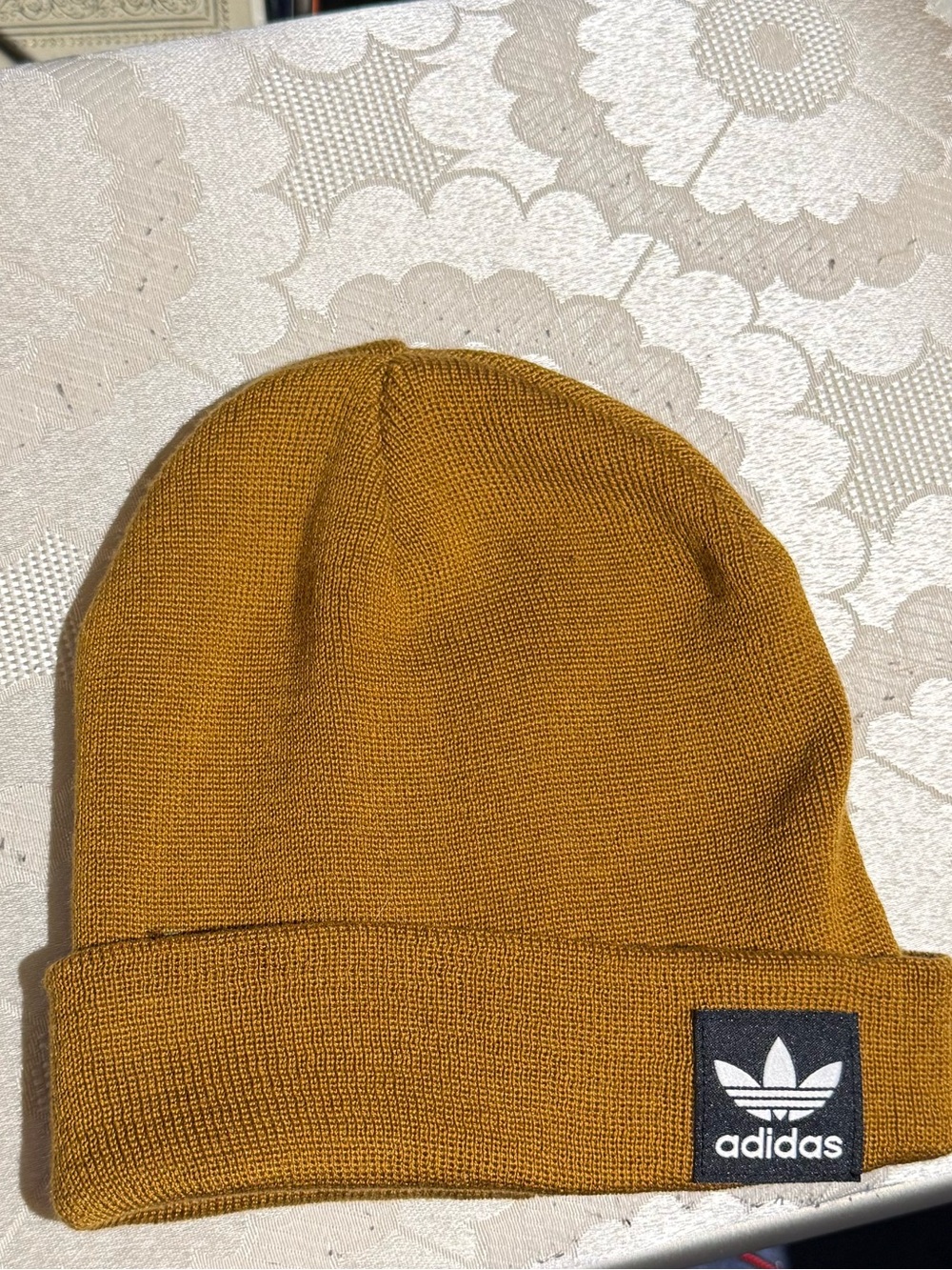 adidas Trefoil Mustard Yellow Knit Beanie